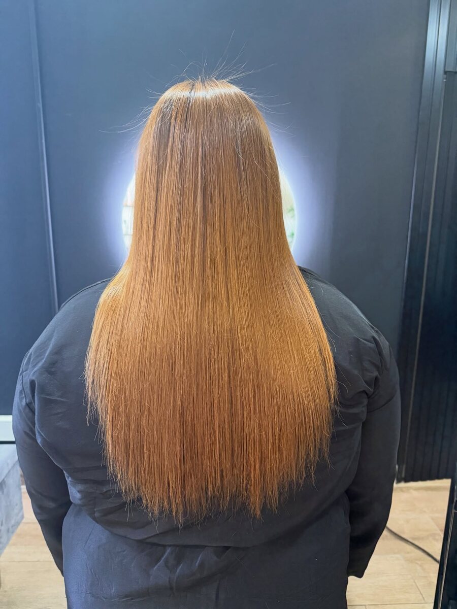Cabelo depois do alisamento